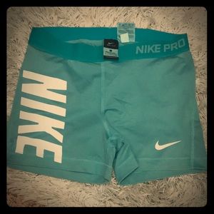 Teal Nike Pro Dri-Fit Shorts